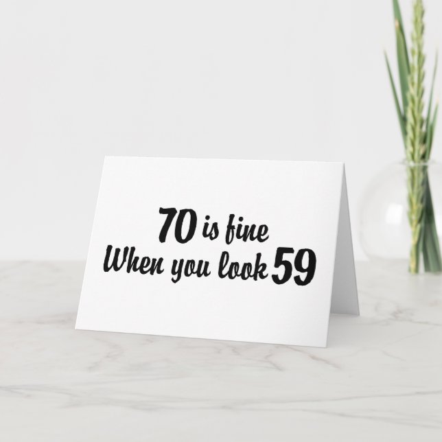 Tarjeta 70 cumpleaños (Anverso)