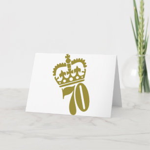 Tarjeta 70° cumpleaños - número - setenta