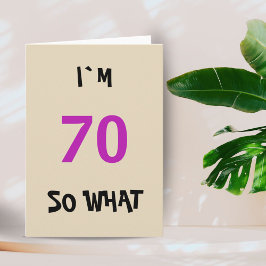 Tarjeta 70 cumpleaños para ella divertido