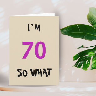 Tarjeta 70 cumpleaños para ella divertido