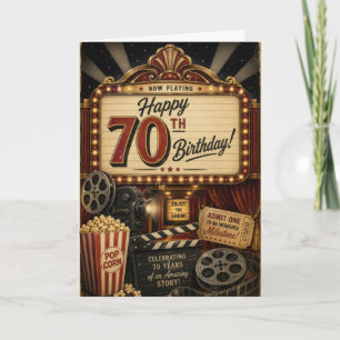 Tarjeta 70 cumpleaños vintage