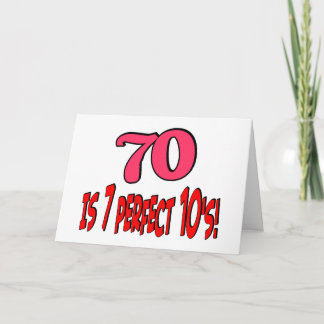 Tarjeta ¡70 es los 7 años 10 perfectos! ROSA