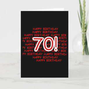 Tarjeta 70.o cumpleaños feliz