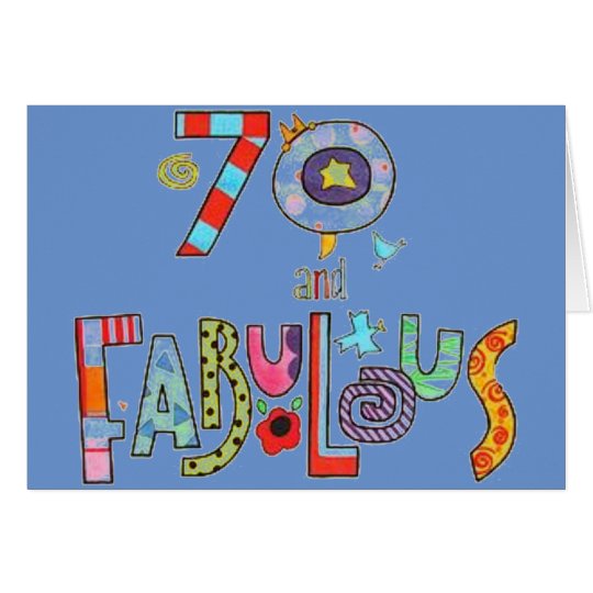 Tarjeta 70.o cumpleaños feliz fabuloso en 70