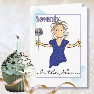 Tarjeta 70 y fabulosa Personalizado dulce