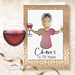 Tarjeta 70 y fabulosas mujeres espumosas cumpleaños Person<br><div class="desc">¡Hágale saber que tiene 70 años y sigue siendo Fabuloso! Esta divertida y brillante tarjeta de personalizado femenina de etnia arroja tostadas a esa persona especial en su cumpleaños. Personalizar con su nombre y mensaje</div>