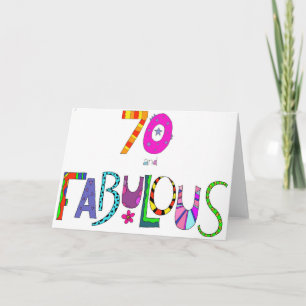 Tarjeta 70 y fabuloso cumpleaños 70