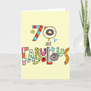 Tarjeta 70 y fabuloso - Feliz cumpleaños número 70