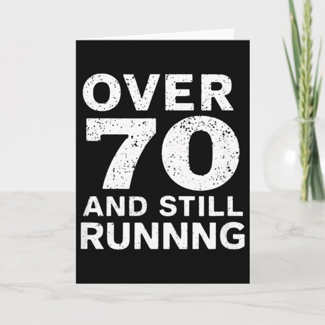 Tarjeta 70th Birthday Older Runners Over The Hill 70 Runni (Anverso)