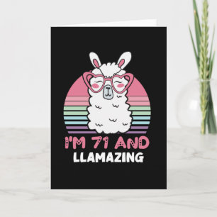 Tarjeta 71.ª Llama de Llamada de Cumpleaños a los 71 años