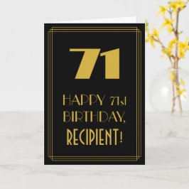 Tarjeta 71 Aniversario - Aspecto inspirado en el Art Deco 