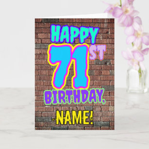 Tarjeta 71 Aniversario - Diversión, graffiti urbano inspir