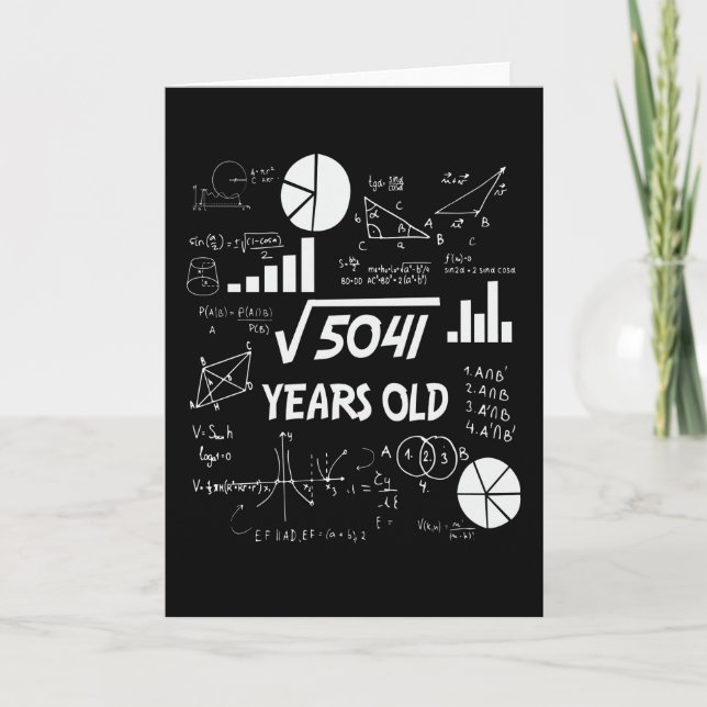 Tarjeta 71 Years Old Bday Math Teacher 71st Birthday Gift (Anverso)