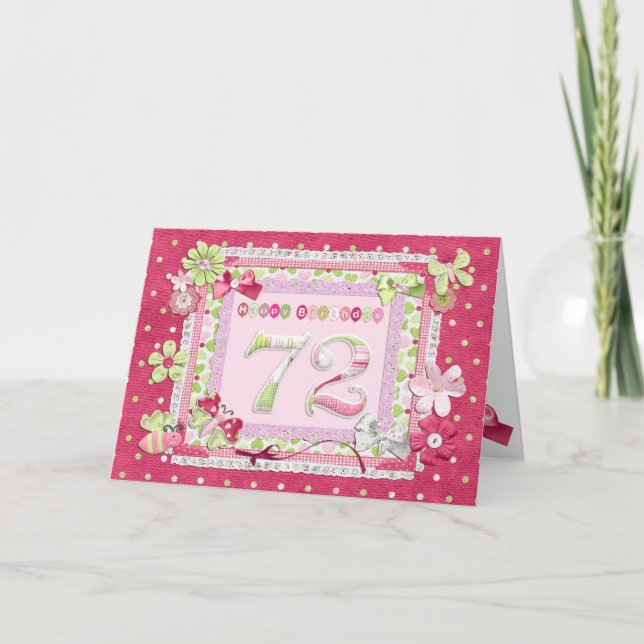 Tarjeta 72.º estilo de scrapbooking (Anverso)