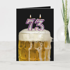 Tarjeta 73.ª Cerveza de cumpleaños con negro