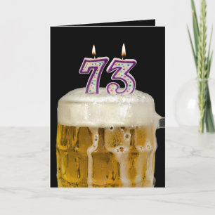 Tarjeta 73.ª Cerveza de cumpleaños con negro