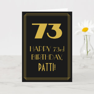 Tarjeta 73 Aniversario ~ Art Deco Inspirado Aspecto "73" y