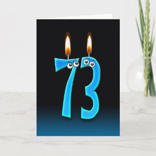 Tarjeta 73.o Velas del cumpleaños