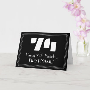 Tarjeta 74 Aniversario: Aspecto inspirado por el Art Deco
