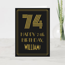 Tarjeta 74 Aniversario: Aspecto inspirado por el Art Deco 