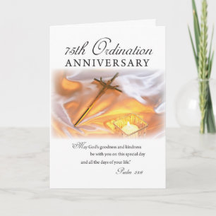 Tarjeta 75º Aniversario de Ordenación, Cruz Vela