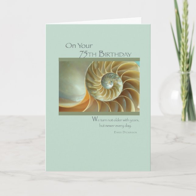 Tarjeta 75.ª Espiral de cumpleaños (Anverso)