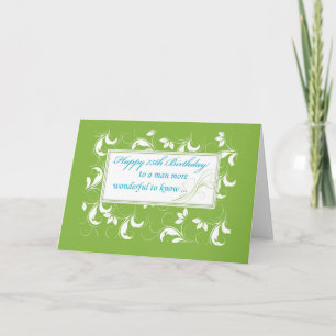 Tarjeta 75.ª Nacimiento De Swirls Verdes