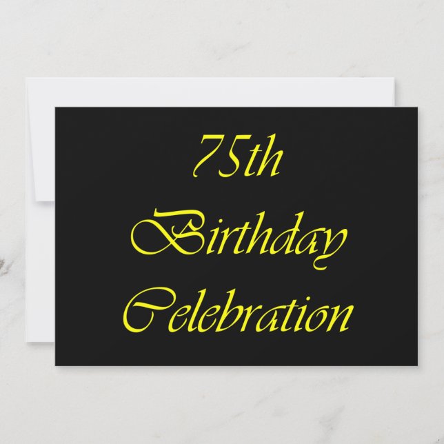 Tarjeta 75.º cumpleaños (Anverso)