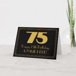 Tarjeta 75 Aniversario: Aspecto inspirado por el Art Deco 