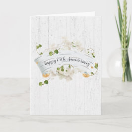 Tarjeta 75 Aniversario De Birch Scroll Con Ivy