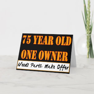 Tarjeta 75 años de edad, un solo propietario - necesita pi