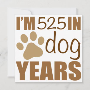 Tarjeta 75 años de nacimiento de perros