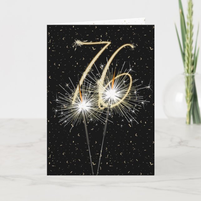 Tarjeta 76.º aniversario de los bodas (Anverso)