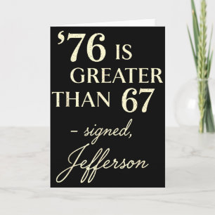 Tarjeta 76 Mayor Que 67 Thomas Jefferson Historia Diversió