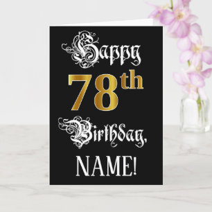 Tarjeta 78º Cumpleaños — Guión de Fancy; Mirada de Oro Fau
