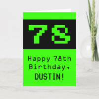 78º cumpleaños: Nerdy / Geeky Style "78" y nombre