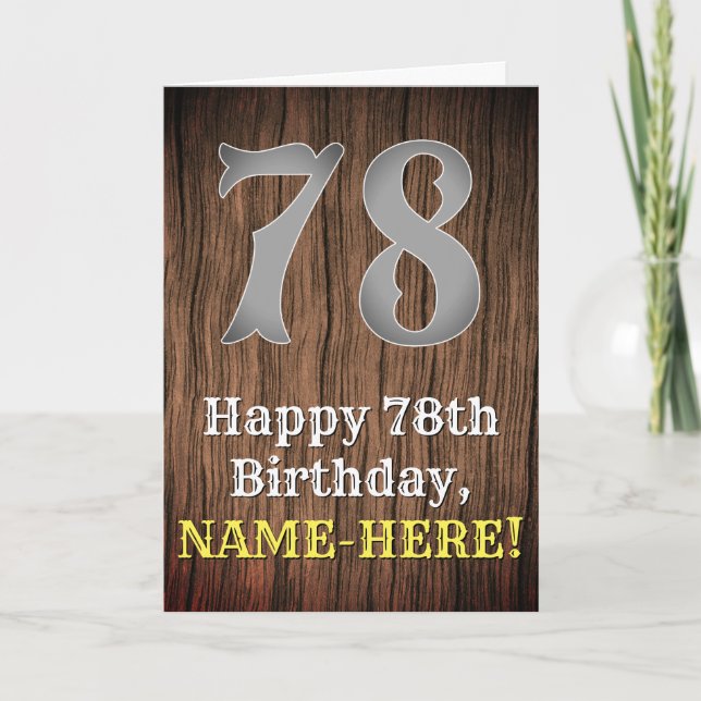 Tarjeta 78.º cumpleaños: País de aspecto inspirado por Occ (Anverso)