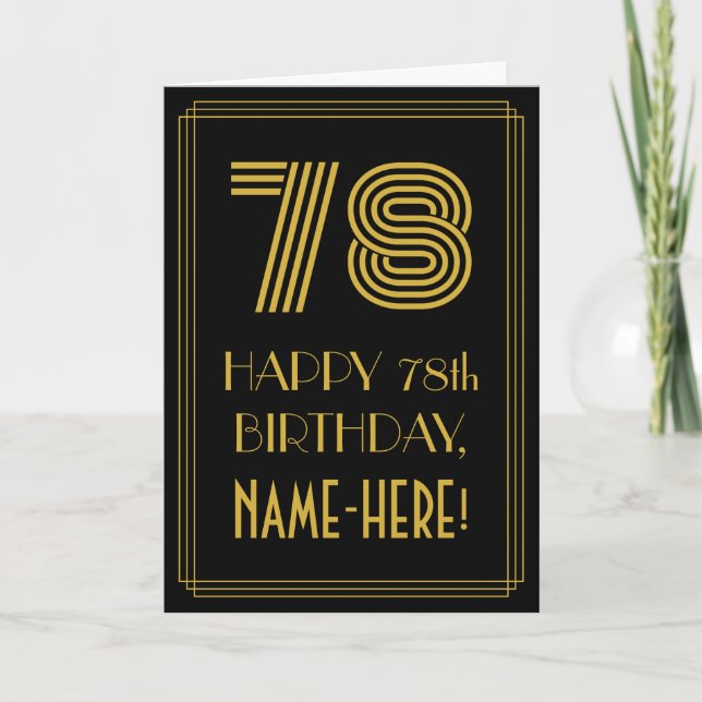 Tarjeta 78 Aniversario: Aspecto inspirado por el Art Deco  (Anverso)