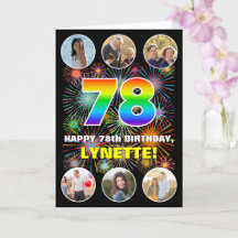 78 Aniversario del Arcoiris divertido #, nombre pe