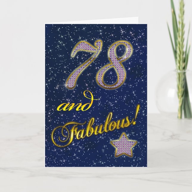 Tarjeta 78.o cumpleaños para alguien fabuloso (Anverso)