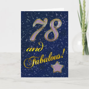 Tarjeta 78.o cumpleaños para alguien fabuloso