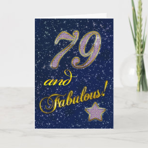 Tarjeta 79° cumpleaños para alguien Fabuloso