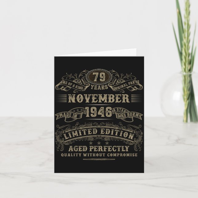 Tarjeta 79 Year Old 79th Bday November 1946 Limited Editio (Anverso)