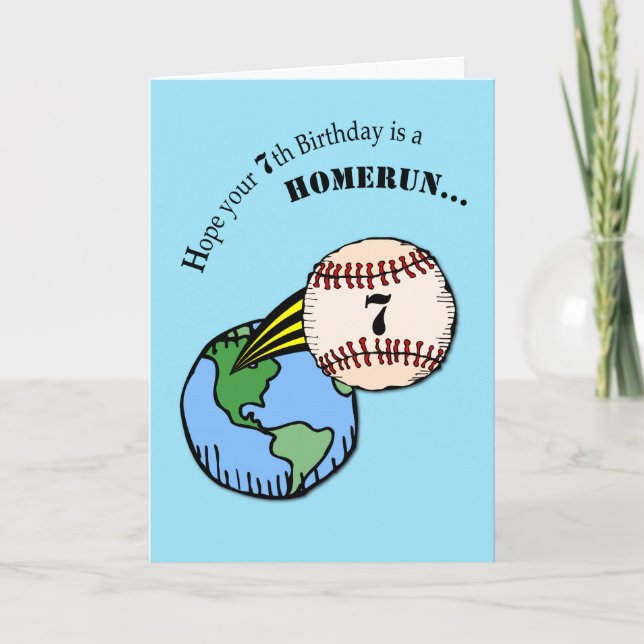 Tarjeta 7.ª carrera de natalidad en el Béisbol (Anverso)