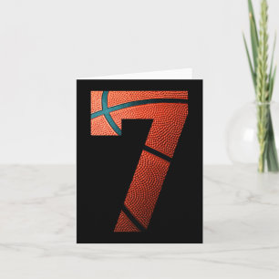 Tarjeta 7.ª Fiesta de Cumpleaños Baloncesto Número de Impr