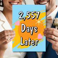 7.º aniversario del boda en días Siete años despué