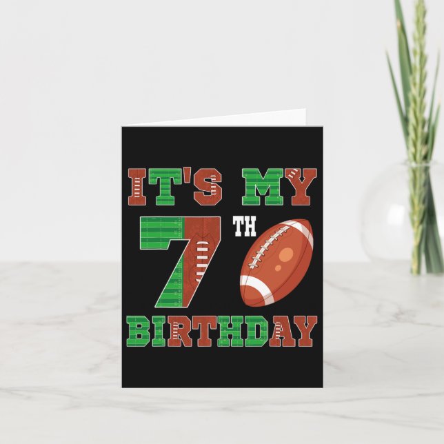 Tarjeta 7 Aniversario del tema del fútbol 7 años Pl (Anverso)