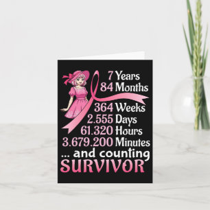 Tarjeta 7 Años 84 Meses Y Recuento De Cáncer De Mama Survi