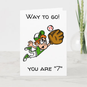 TARJETA *7 CUMPLEAÑOS* A TU JUGADOR DE BÉISBOL