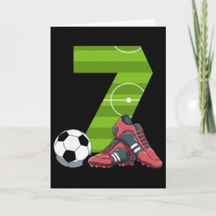 Tarjeta 7 Cumpleaños Fútbol Primer Cumpleaños Fútbol Niños